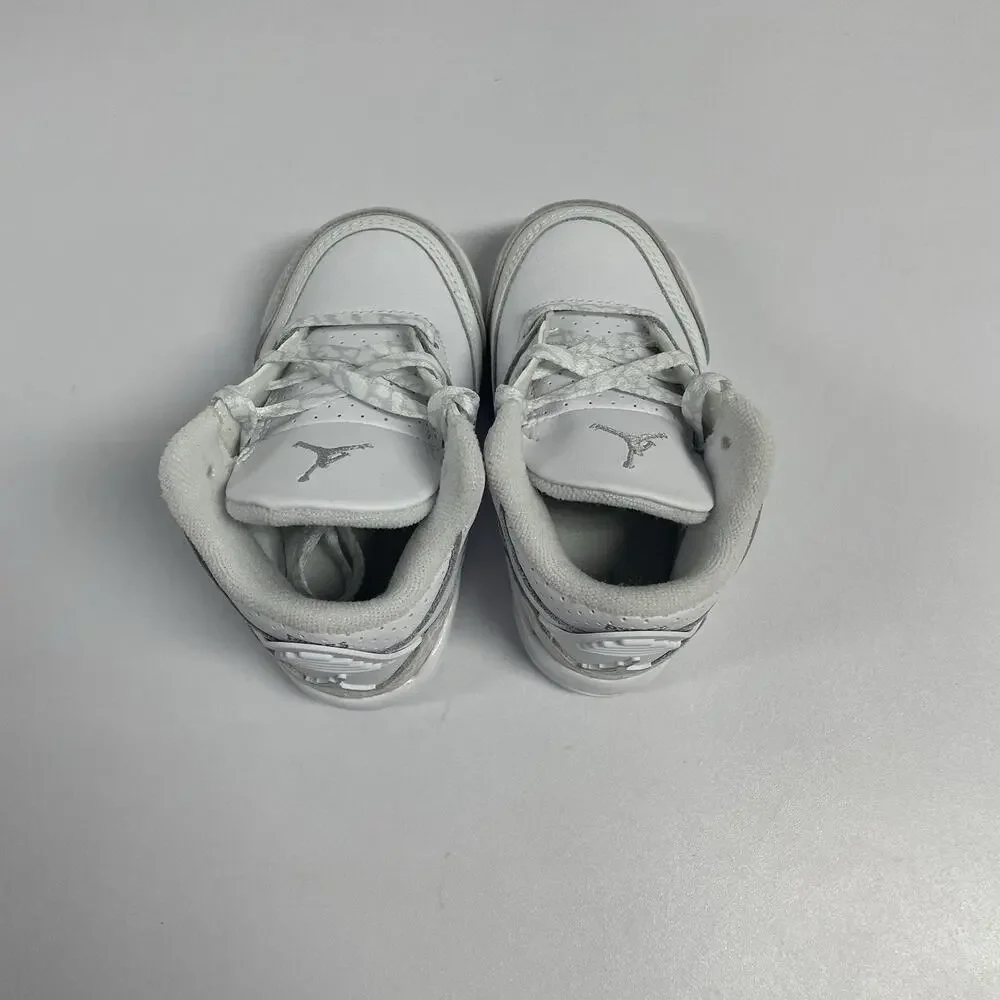 Air Jordan 3 Retro TD 'Pure Money' 2025 DM0968 111 Size 6 C Toddler White Shoes